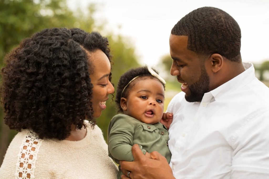 happy family with baby photo